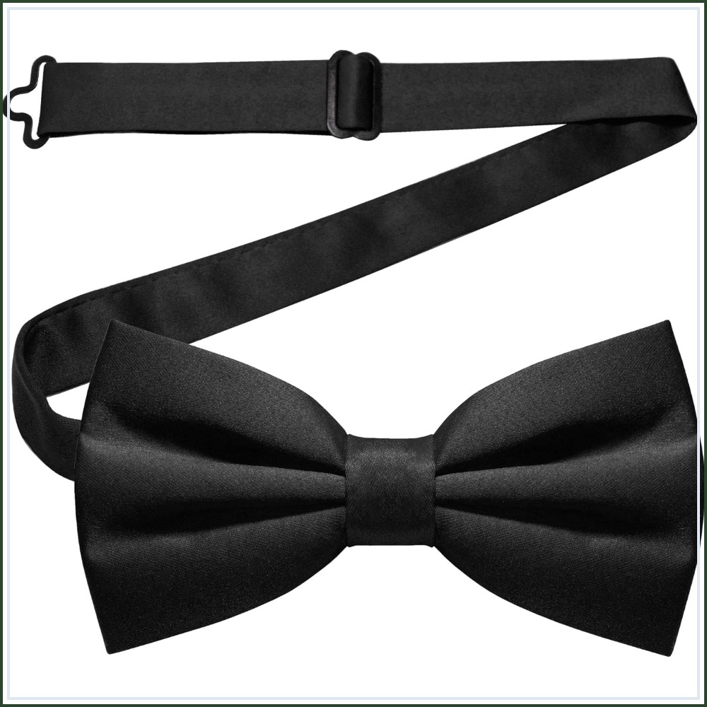 Bow Tie Pre Tied - Solid Color Pre-tied Bow Tie Adjustable