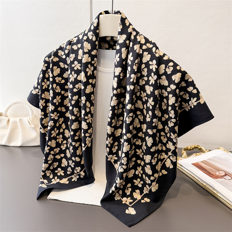 Bandana Cotton - 1pcs 90*90cm Floral Printed Cotton Square
