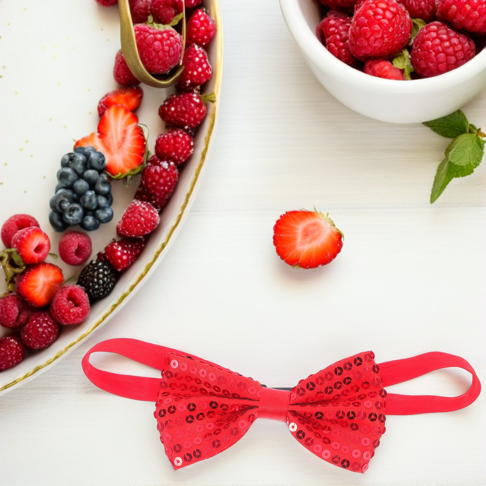 5Pcs Children Sparkly Sequin B - Bow Tie Pre Tied recension och pris