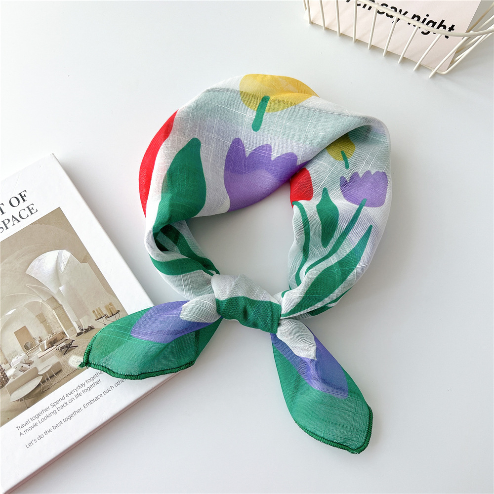Spring Autumn Scarf Chic Fashi - Bandana Cotton recension och pris