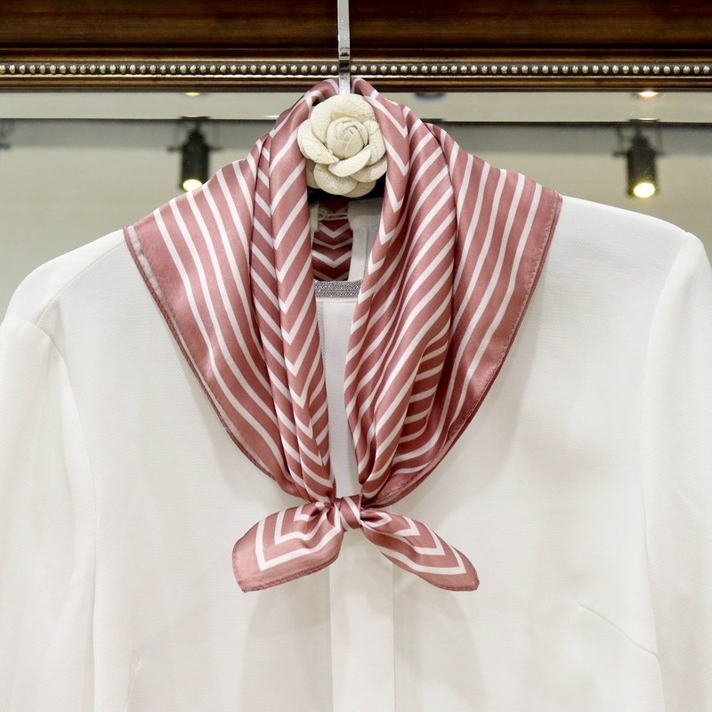 100% Pure Silk Scarf Women Hij - Silk Tie Striped recension och pris