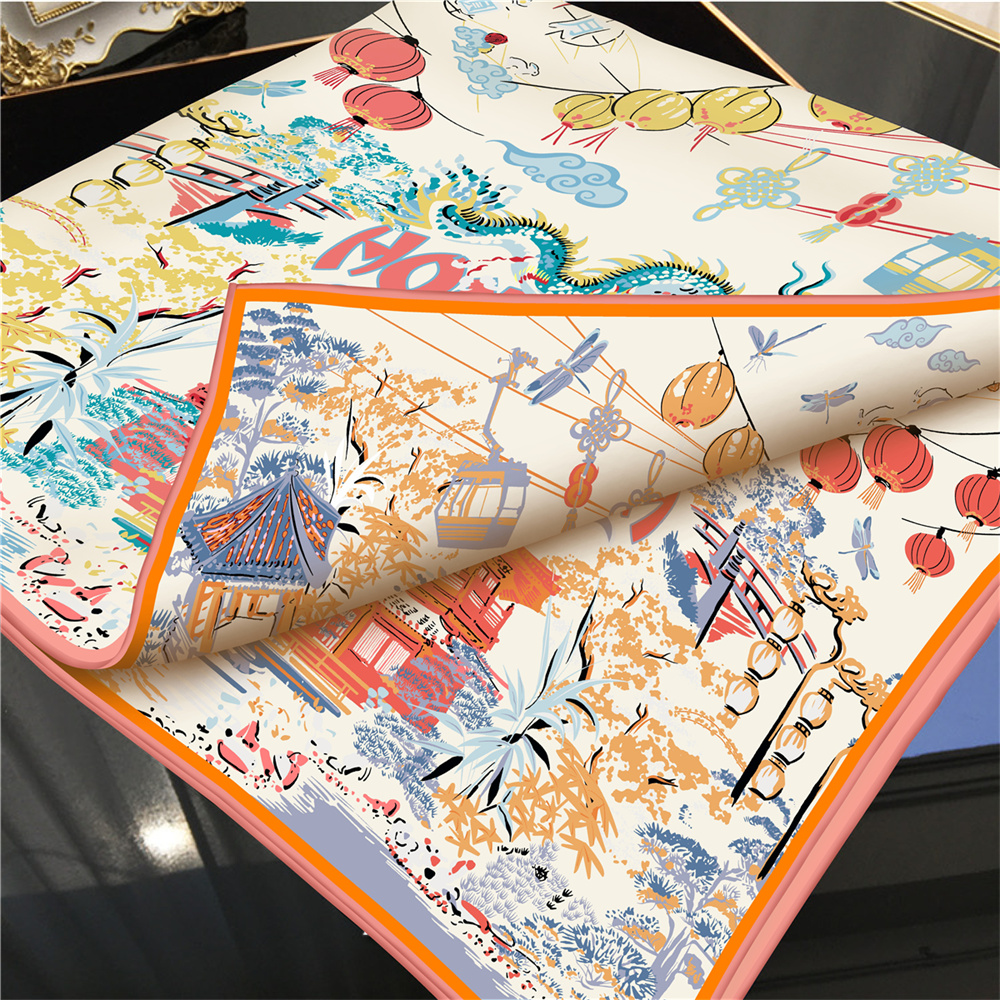 90CMTwill Silk Scarf Women Dou - Scarf Silk Square recension och pris