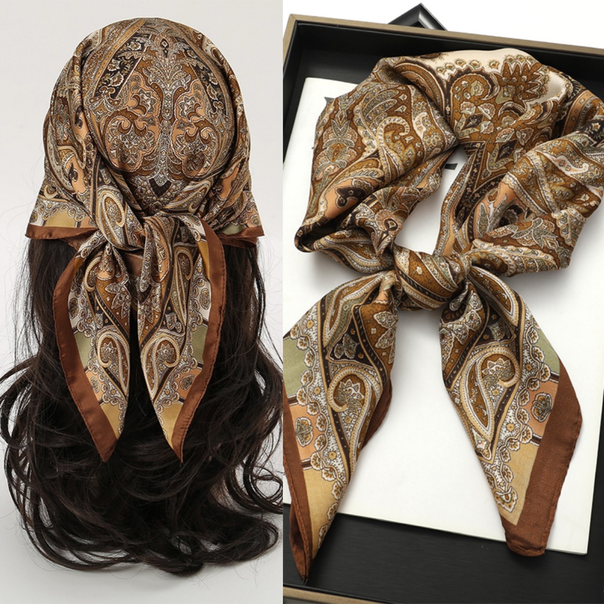 Bohemian Style Print Luxury Br - Head Wrap Turban recension och pris