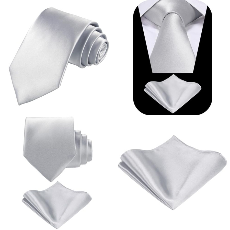 Solid Satin Woven dyed Color F - Pocket Square Set recension och pris