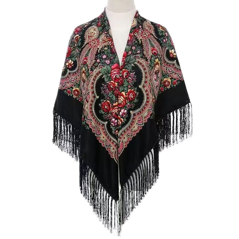 130*130cm Ethnic Printed Squar - Woven Scarf Blanket recension och pris