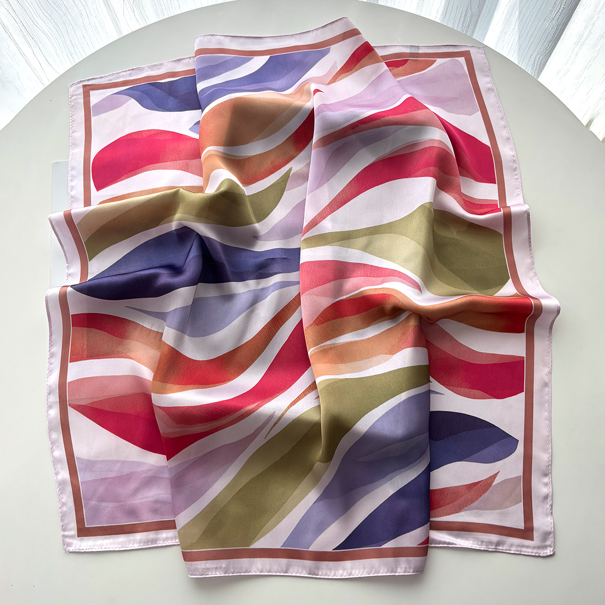 Design Print Women Silk Imitat - Scarf Silk Square recension och pris