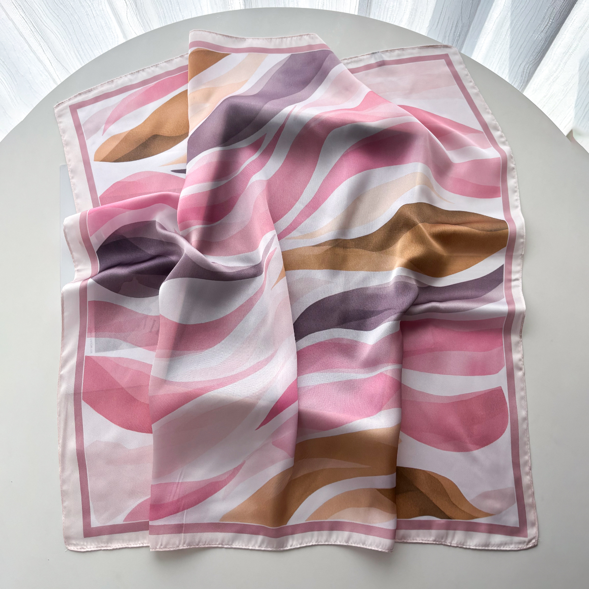 Design Print Women Silk Imitat - Scarf Silk Square recension och pris