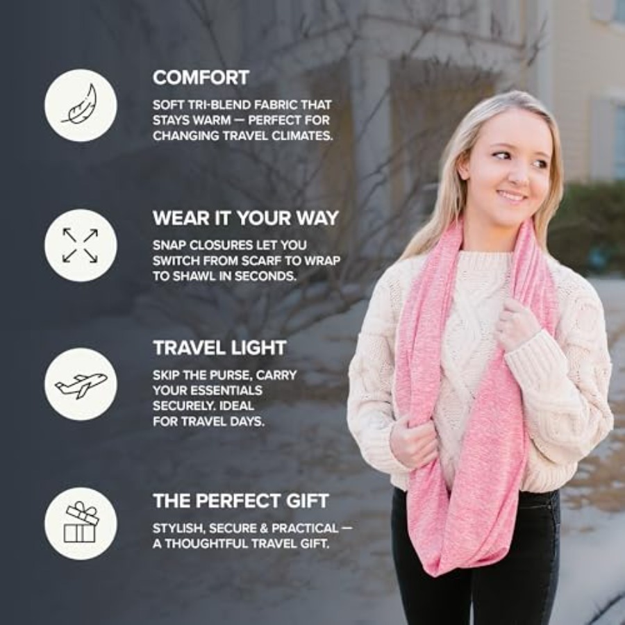 Infinity Travel Scarf Loop wit - Infinity Scarf Knit recension och pris