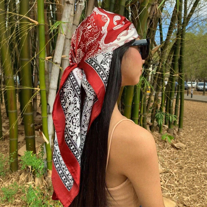 90*90CM Square Silk Scarves Wo - Scarf Silk Square recension och pris