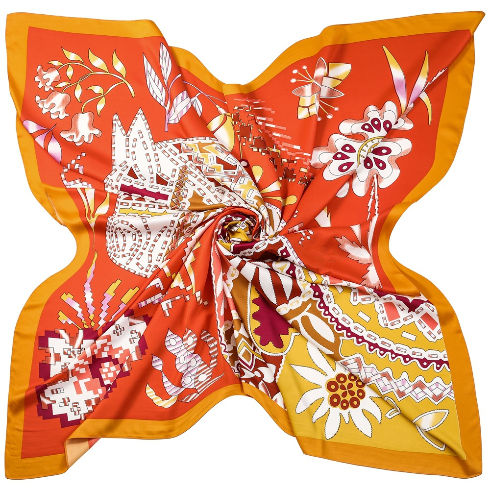 130cm Brand Women Scarves Desi - Scarf Silk Square recension och pris