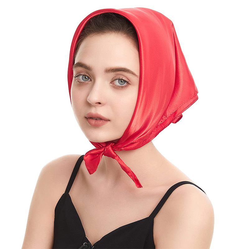 2024 New Fashion Women Satin S - Scarf Silk Square recension och pris