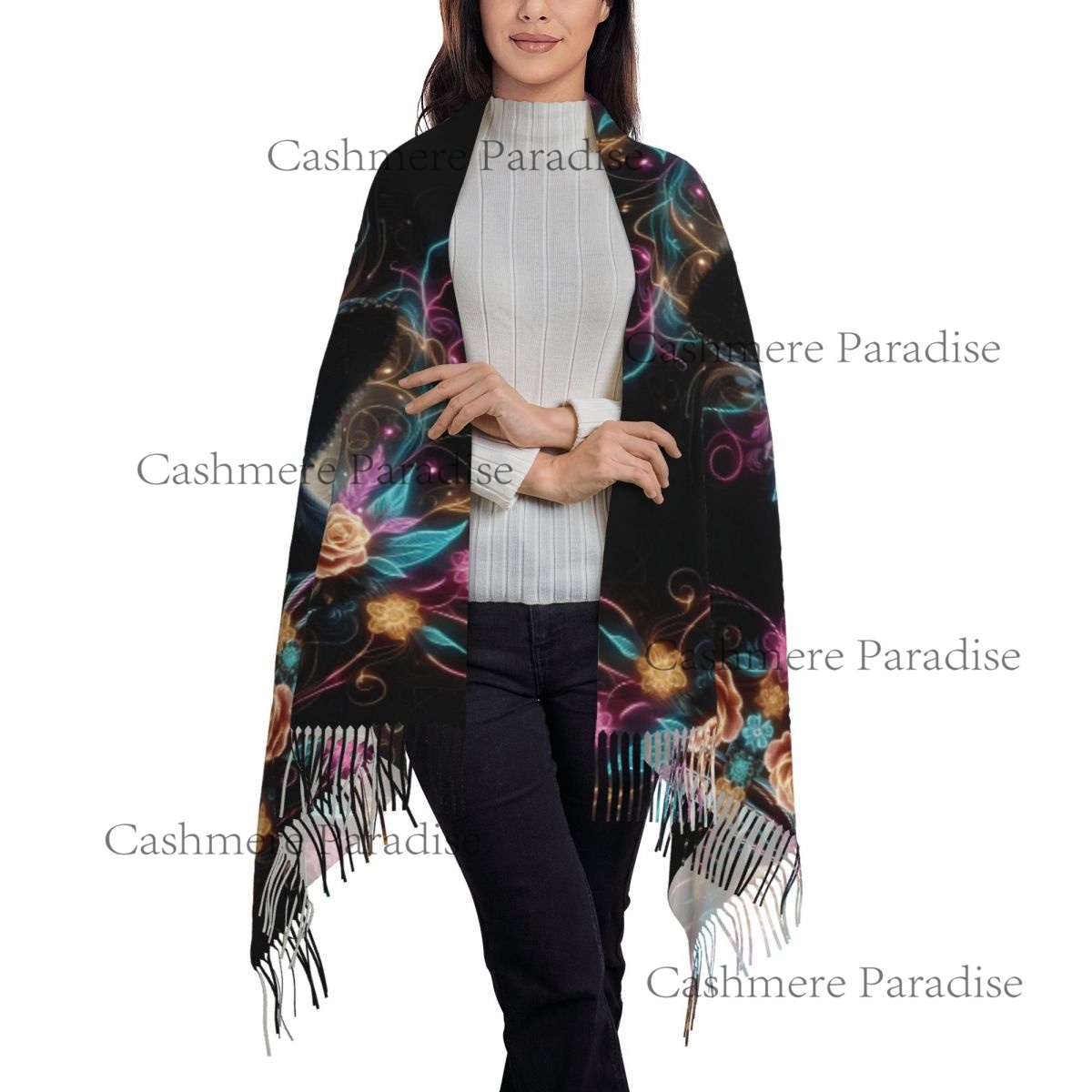 Mexico Skull Woman Vintage Sty - Pashmina Wrap Large recension och pris