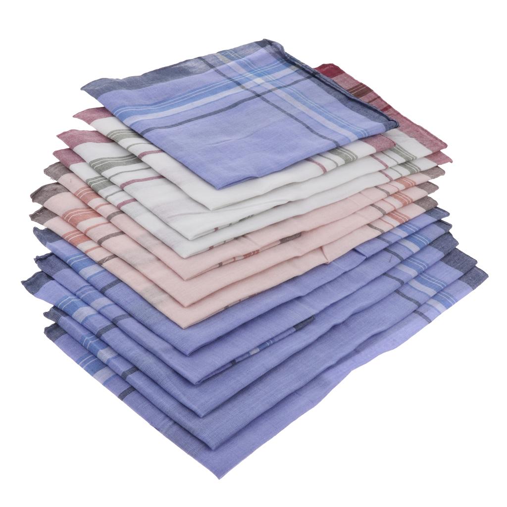 12 Pieces Men Assorted Cotton  - Handkerchief Cotton Men recension och pris