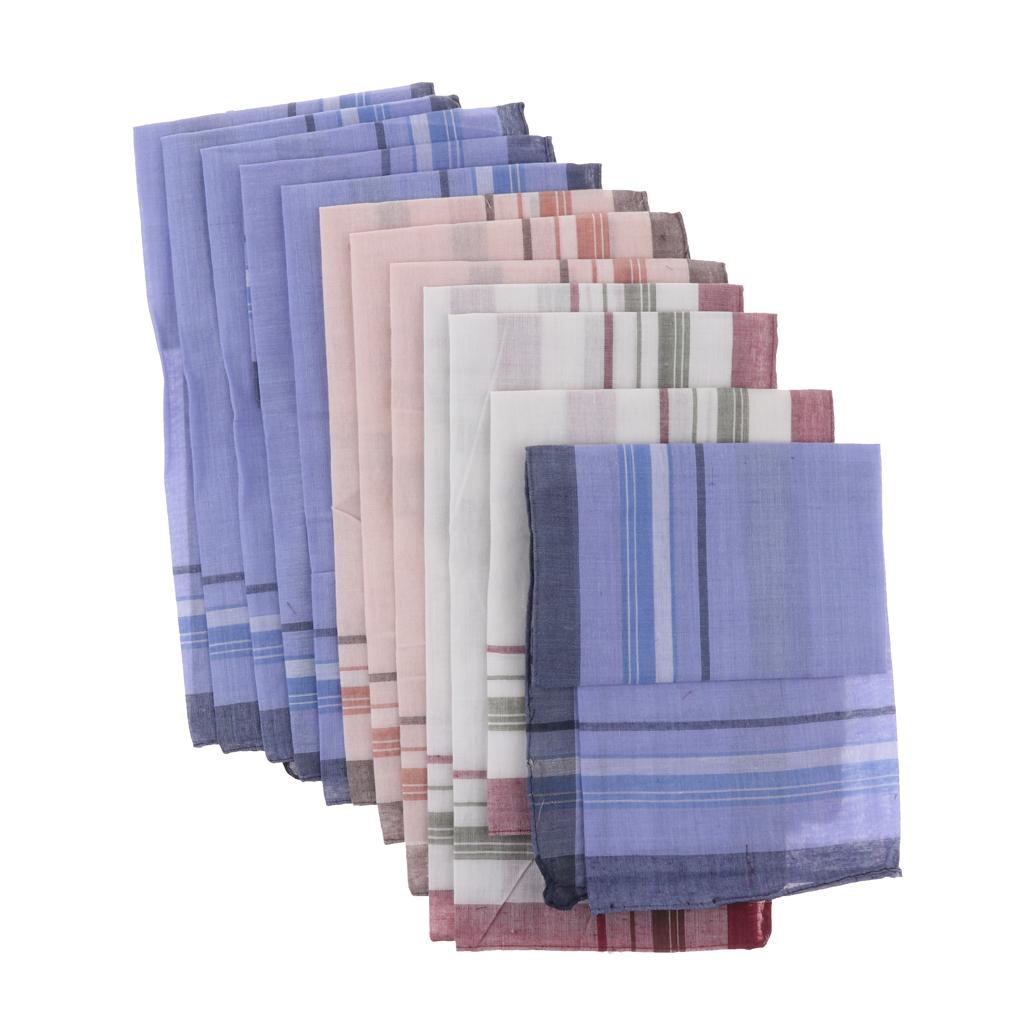12 Pieces Men Assorted Cotton  - Handkerchief Cotton Men recension och pris