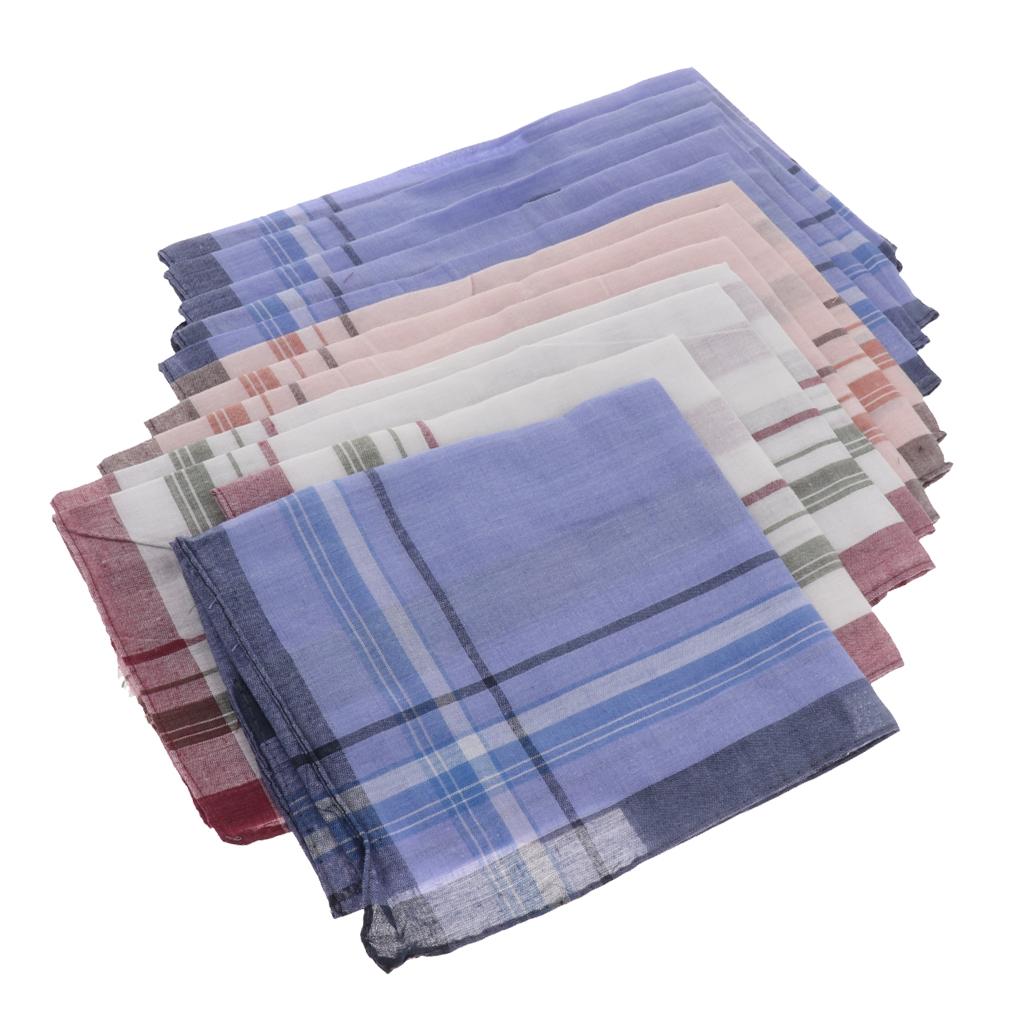 12 Pieces Men Assorted Cotton  - Handkerchief Cotton Men recension och pris