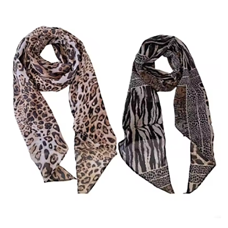Leopard Small Long Silk Scarf  - Silk Tie Striped recension och pris