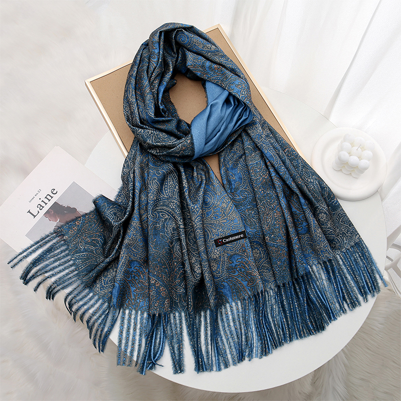 Luxury Paisley Pashmina Shawl  - Woven Scarf Blanket recension och pris