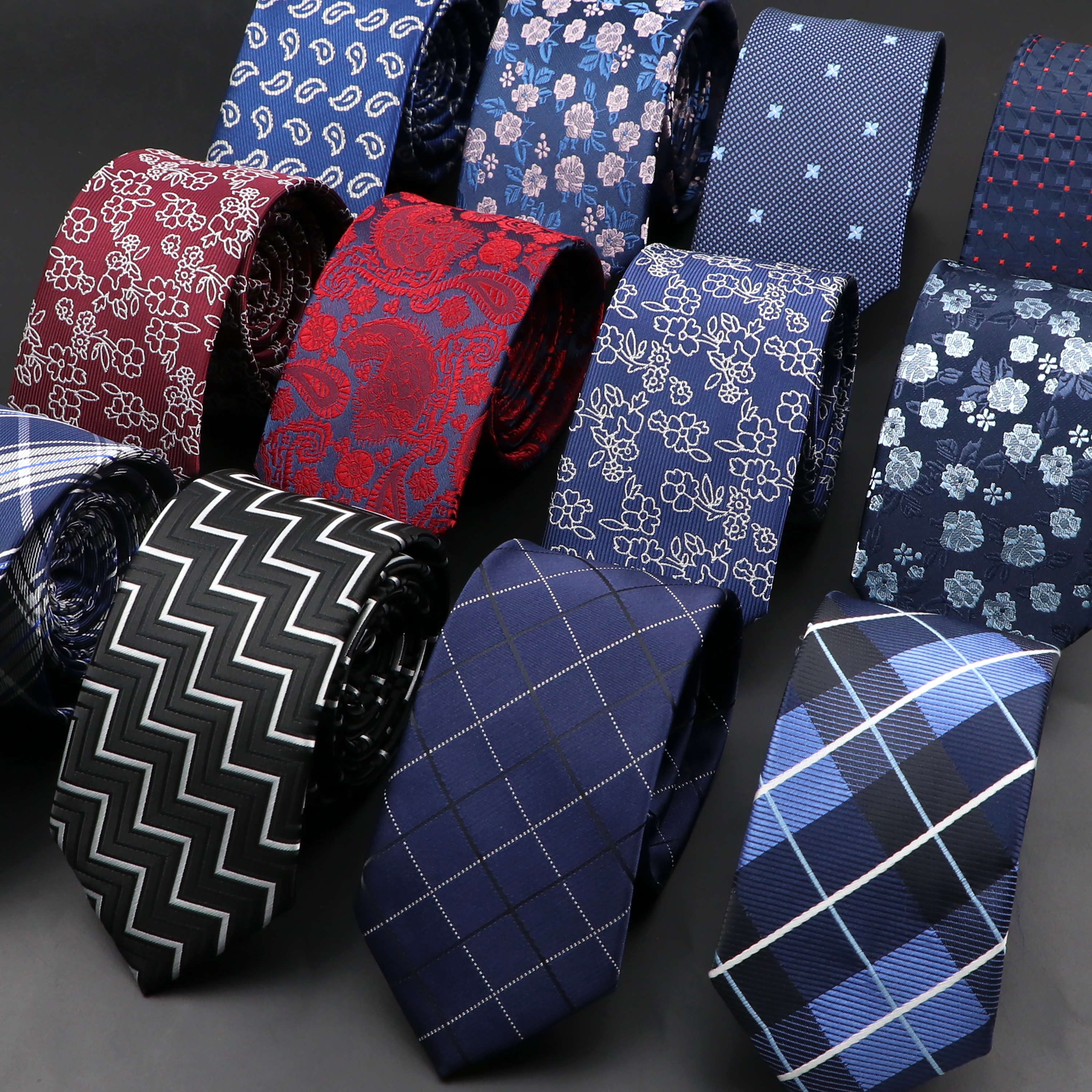 New Men Ties Solid Color Strip - Skinny Tie Men recension och pris