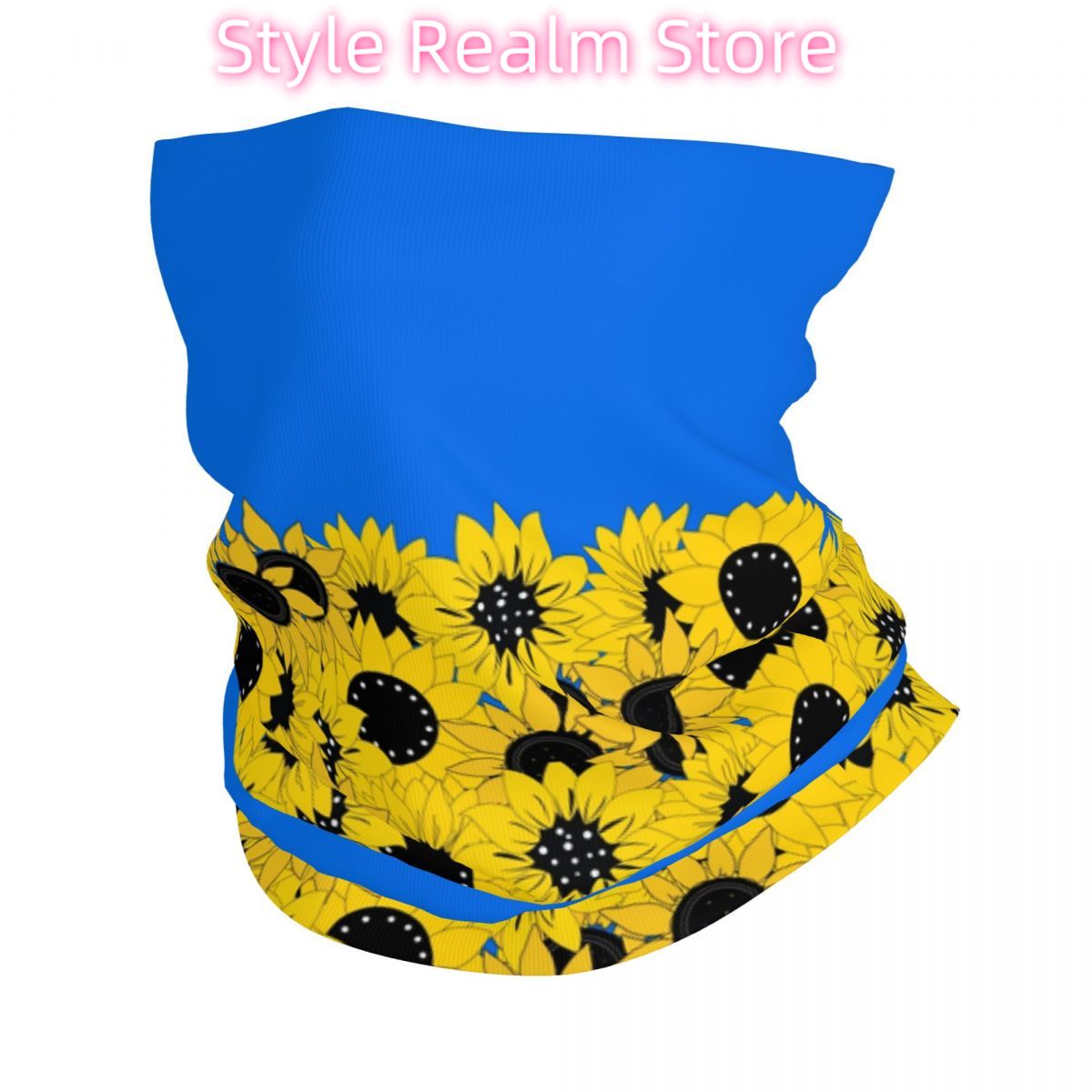 Blue Sunflower Printed Winter  - Neck Warmer Tube recension och pris