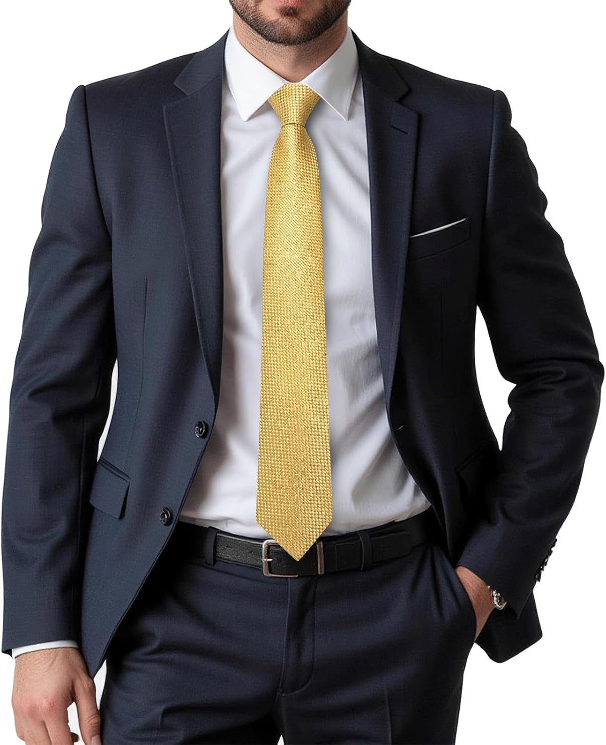 Floral Silk Tie Set with Pocke - Pocket Square Set recension och pris