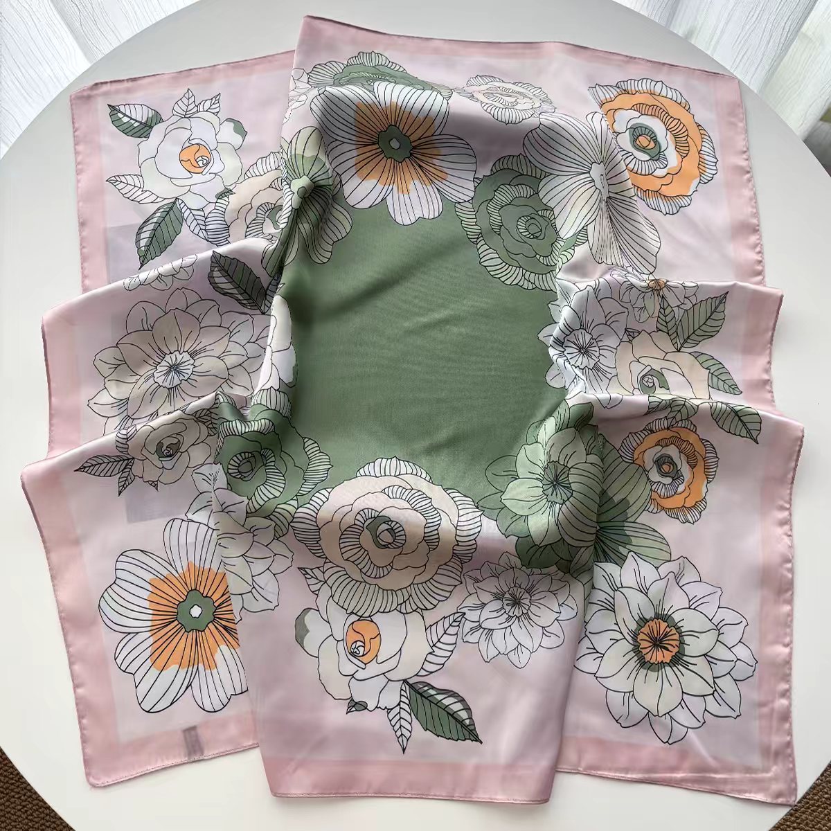 Printed Square Scarf For Women - Scarf Silk Square recension och pris