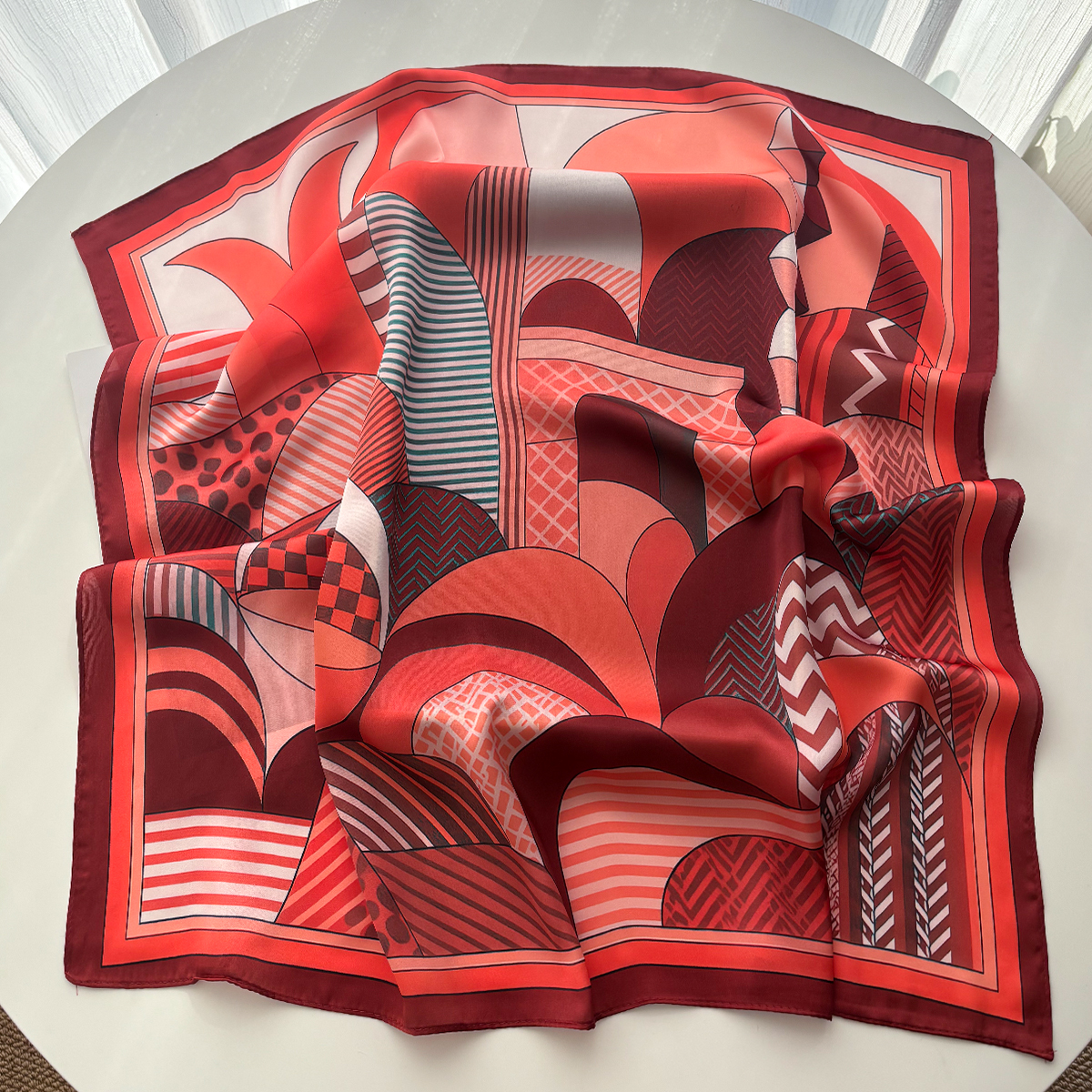 Luxury Square Scarf For Women  - Silk Neck Scarf recension och pris