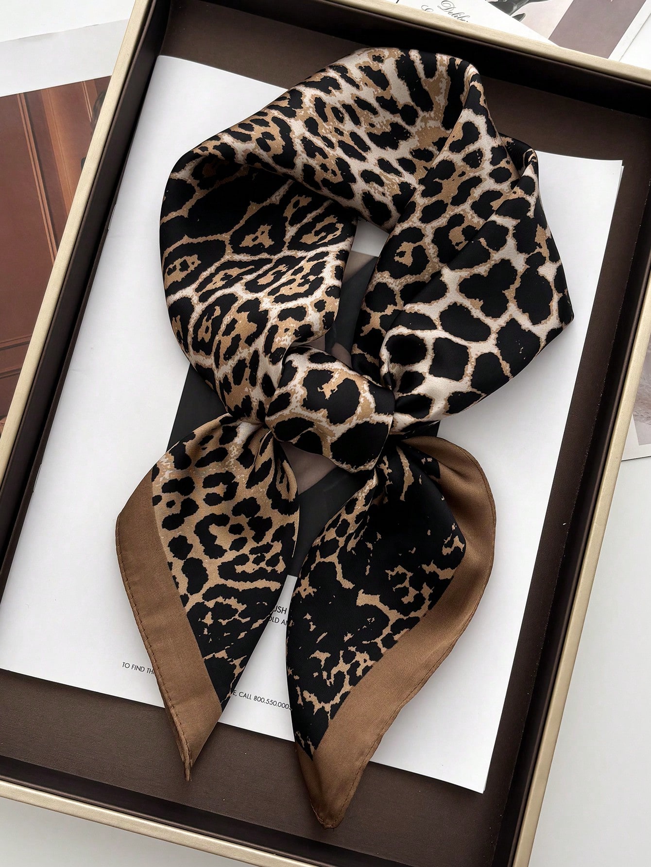 1pc Luxury Brand Leopard Print - Bandana Cotton recension och pris