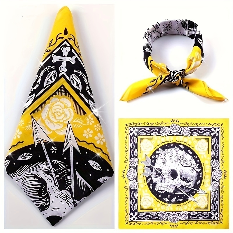 Skull Arrow Retro Headscarf Sq - Bandana Cotton recension och pris