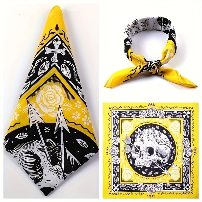 Skull Arrow Retro Headscarf Sq - Bandana Cotton recension och pris