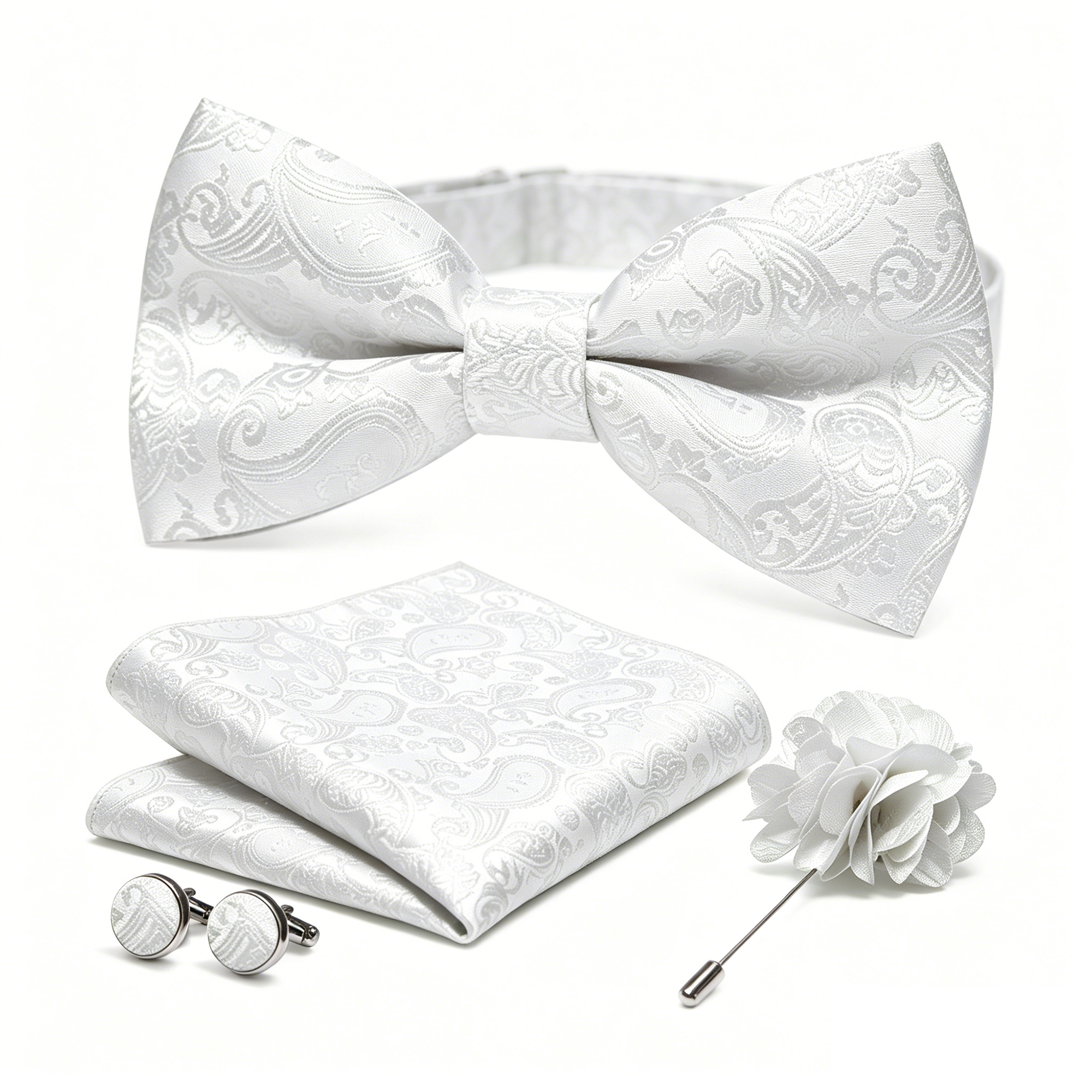 36pcs Black Silk Jacquard Pais - Bow Tie Pre Tied recension och pris