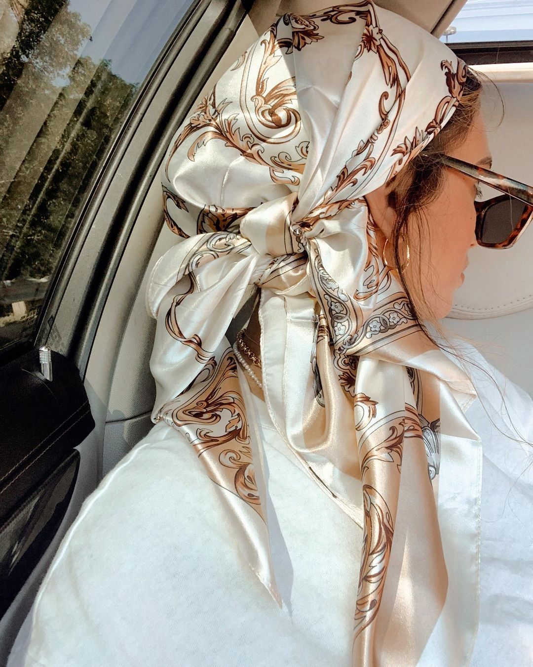 Satin Square Scarf Women Musli - Head Wrap Turban recension och pris