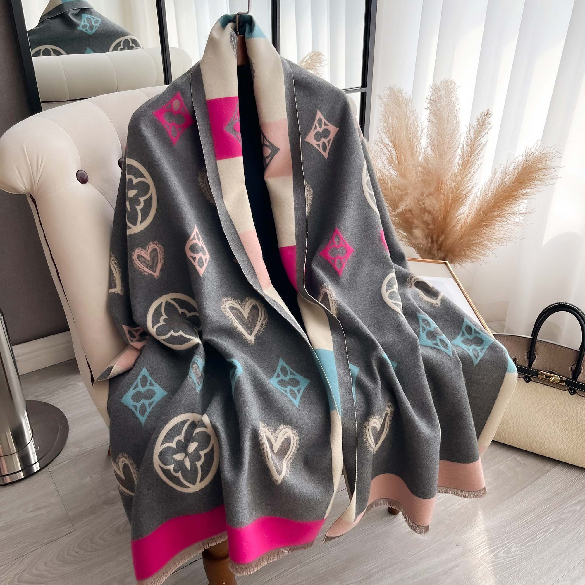 Luxury Cashmere Love Scarf Win - Woven Scarf Blanket recension och pris