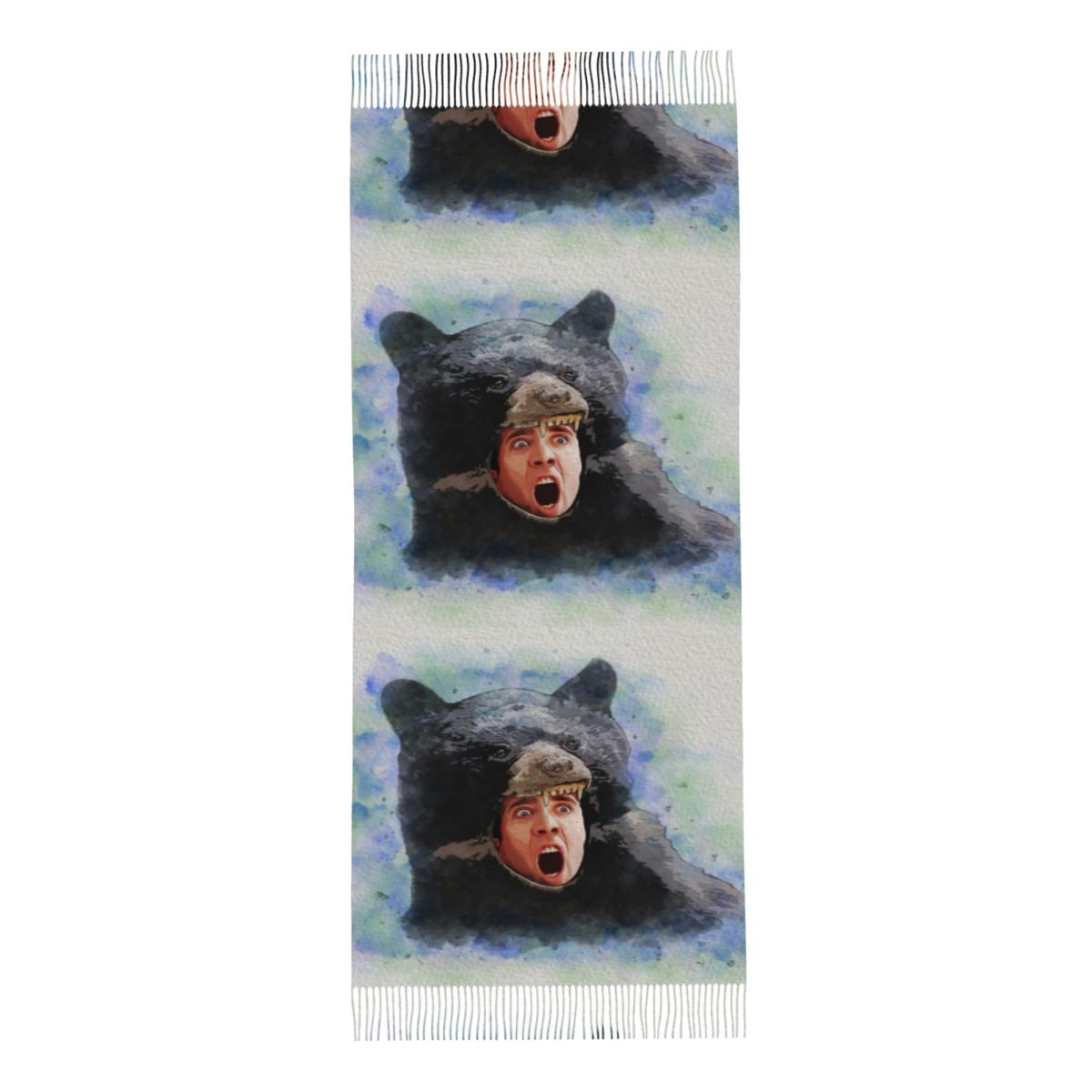 Cage Bear Watercolor Scarf for - Pashmina Wrap Large recension och pris