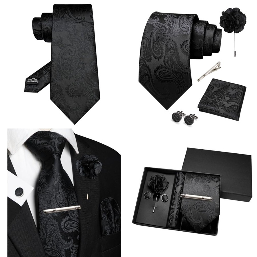 Mens Paisley Tie and Pocket Sq - Pocket Square Set recension och pris