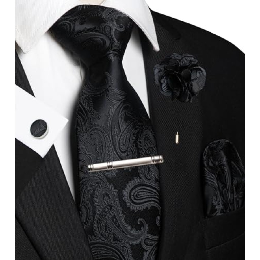 Mens Paisley Tie and Pocket Sq - Pocket Square Set recension och pris