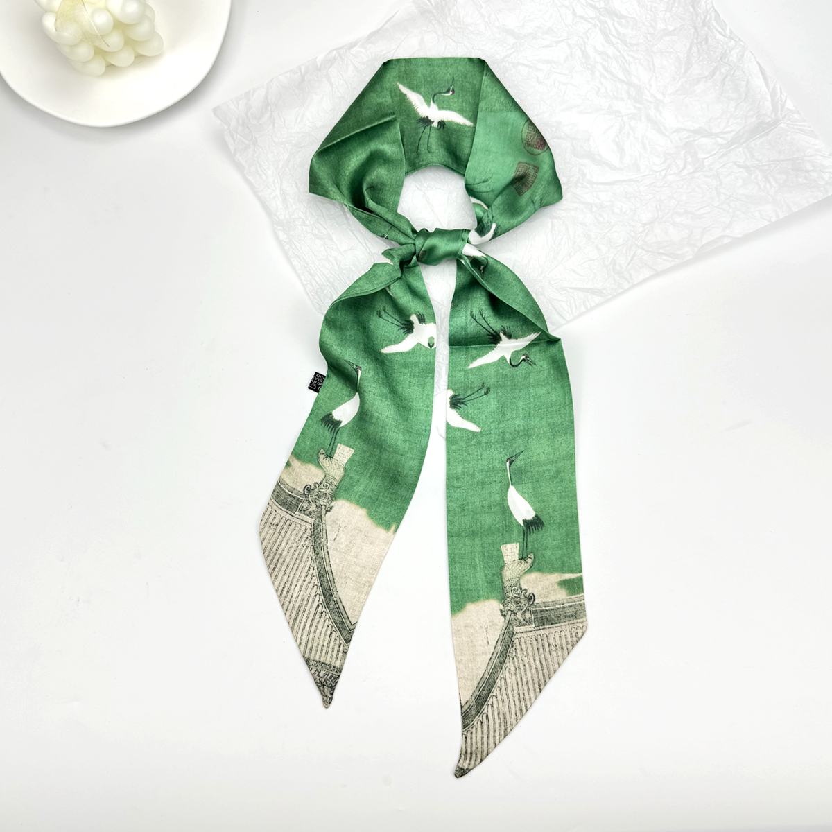 New Ribbon Silk Long Scarf Wom - Ascot Neck Scarf recension och pris