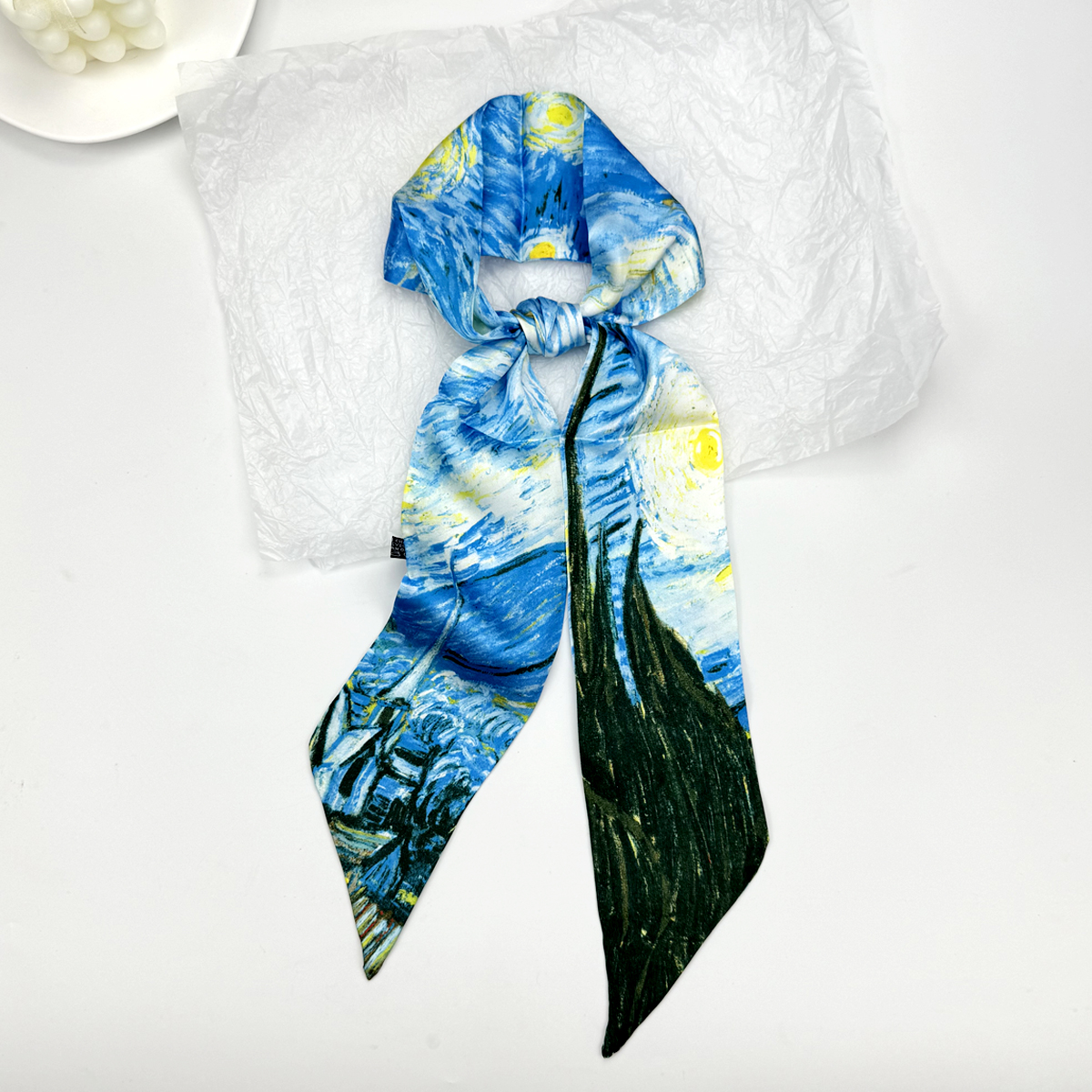 New Ribbon Silk Long Scarf Wom - Ascot Neck Scarf recension och pris
