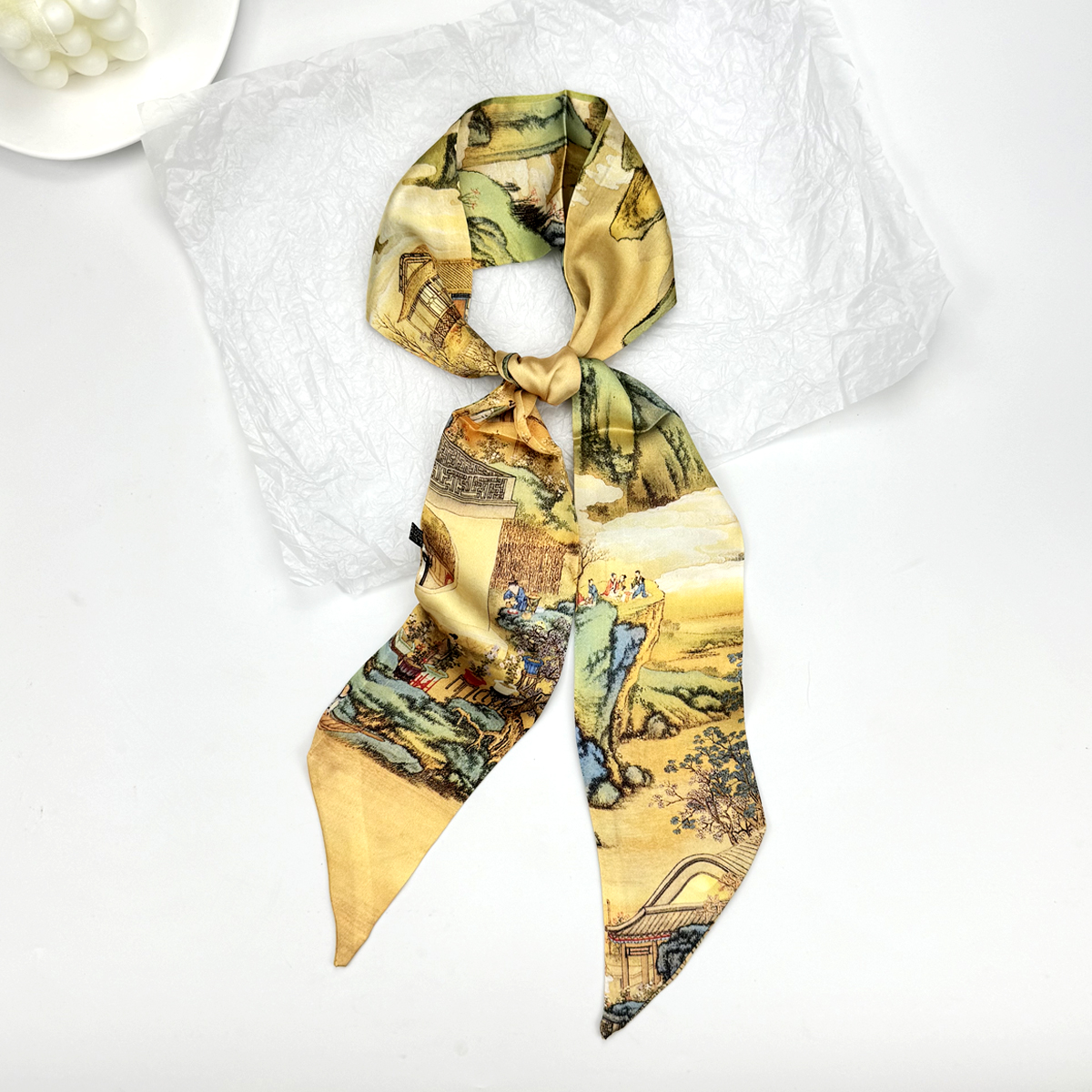 New Ribbon Silk Long Scarf Wom - Ascot Neck Scarf recension och pris