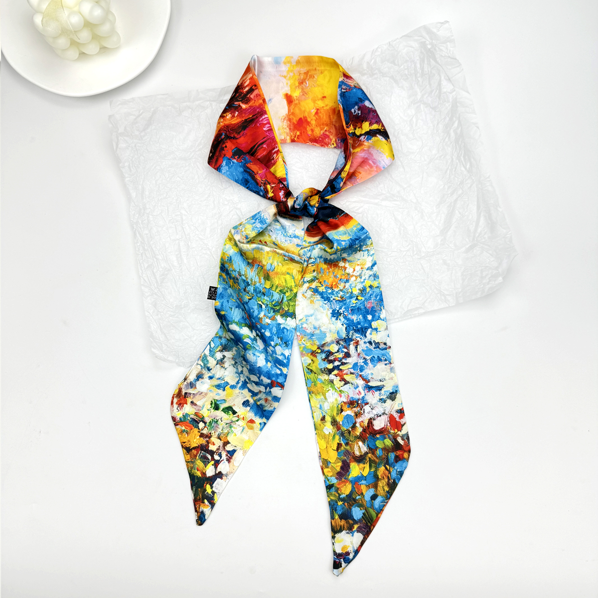 New Ribbon Silk Long Scarf Wom - Ascot Neck Scarf recension och pris