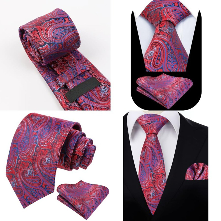 Mens Gradient Paisley Necktie  - Pocket Square Set recension och pris