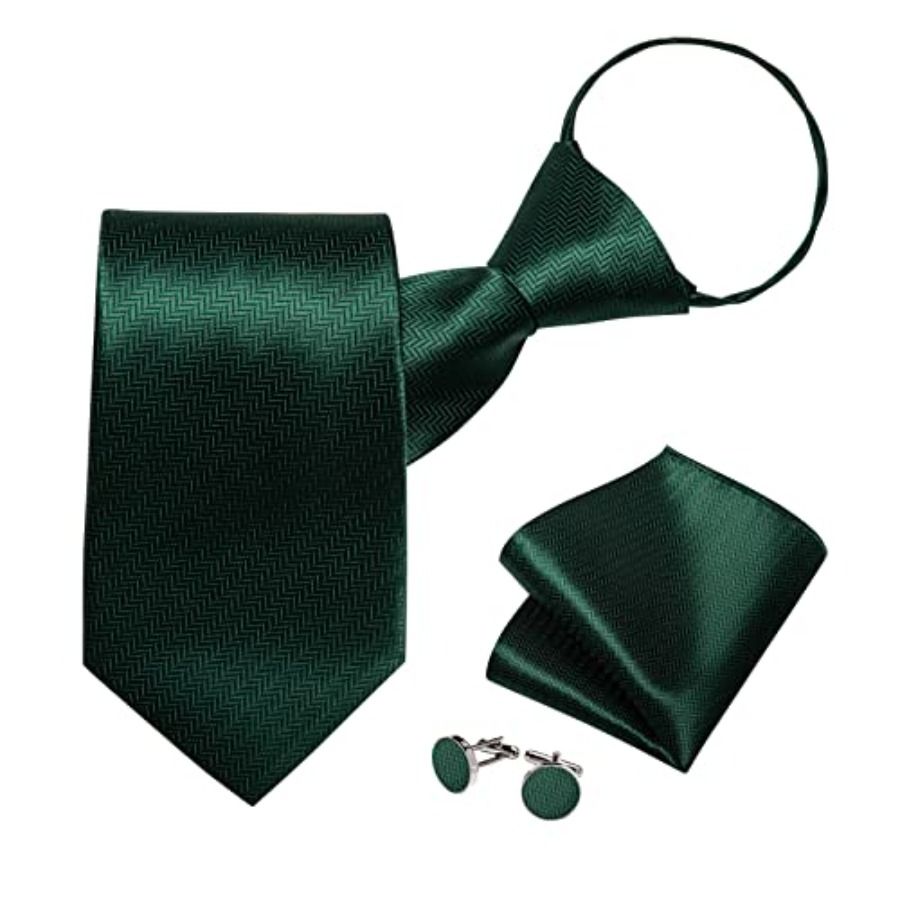 Silk Zipper Ties for Men,Paisl - Pocket Square Set recension och pris