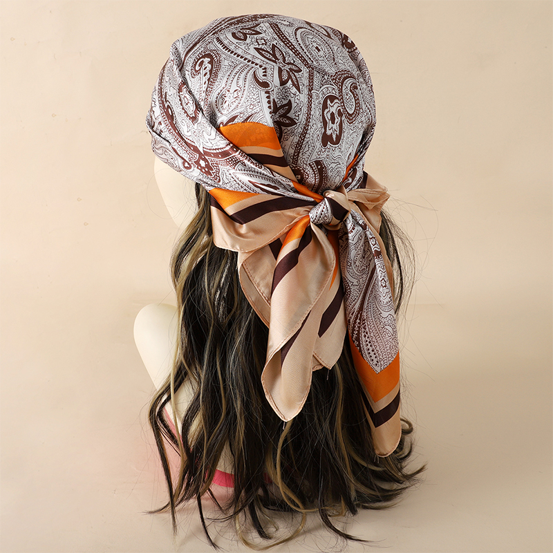 Luxury Spring Silk Scarf Women - Silk Tie Striped recension och pris