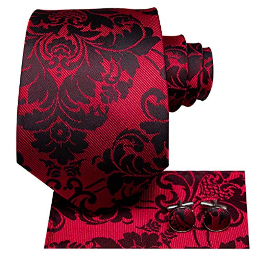 Silk Ties for Men Plaid Paisle - Pocket Square Set recension och pris