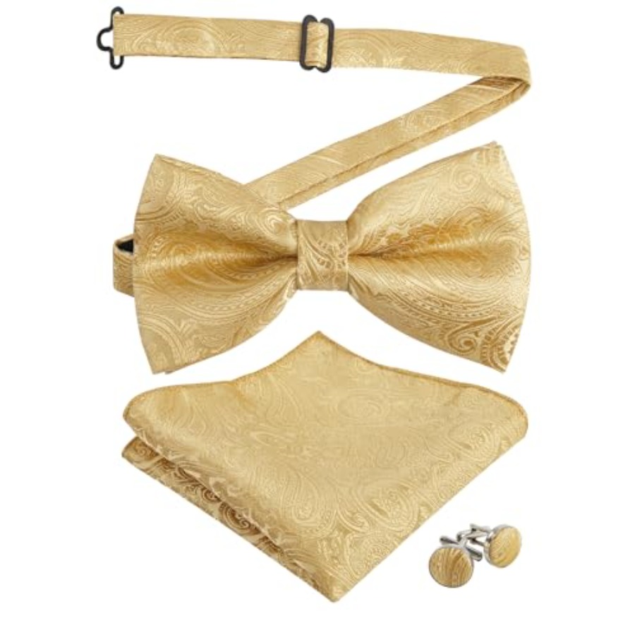 Mens Paisley Bow Tie, Pocket S - Pocket Square Set recension och pris