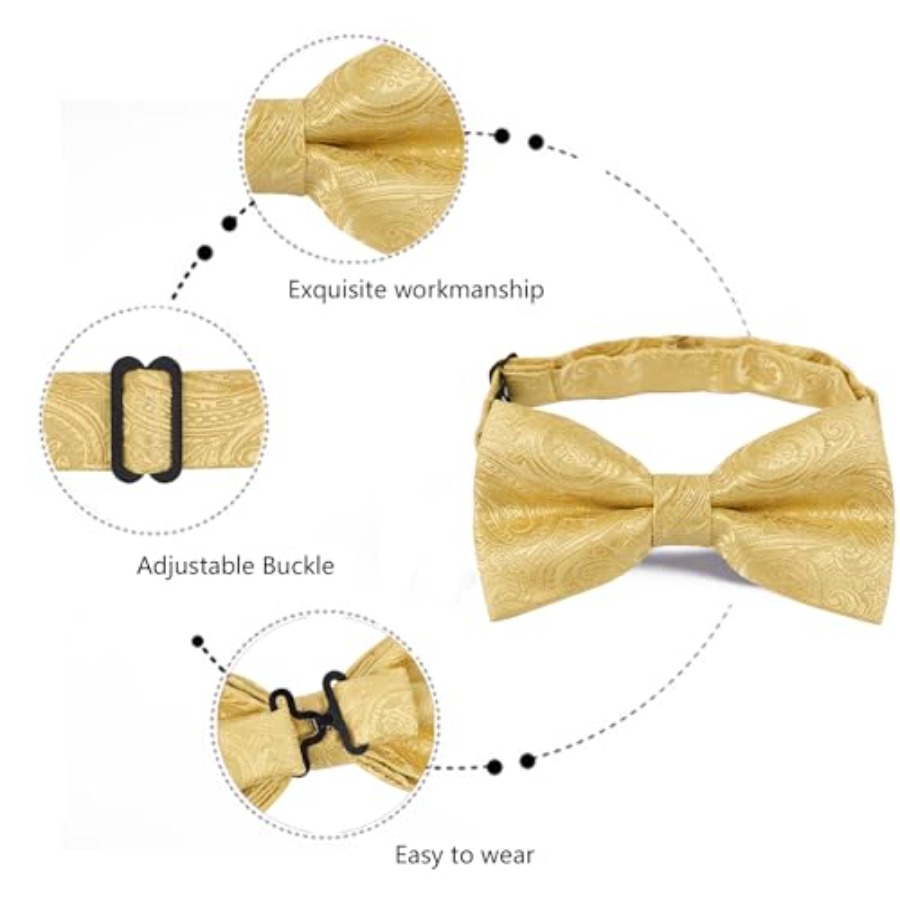 Mens Paisley Bow Tie, Pocket S - Pocket Square Set recension och pris
