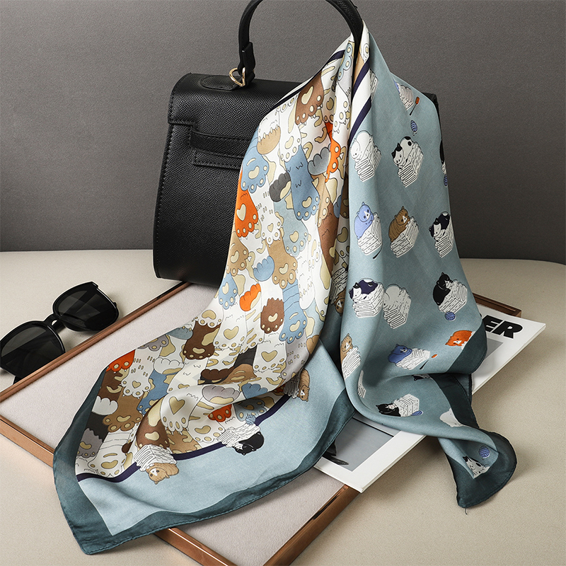 Luxury Silk Shawl Fat Cat Squa - Silk Neck Scarf recension och pris