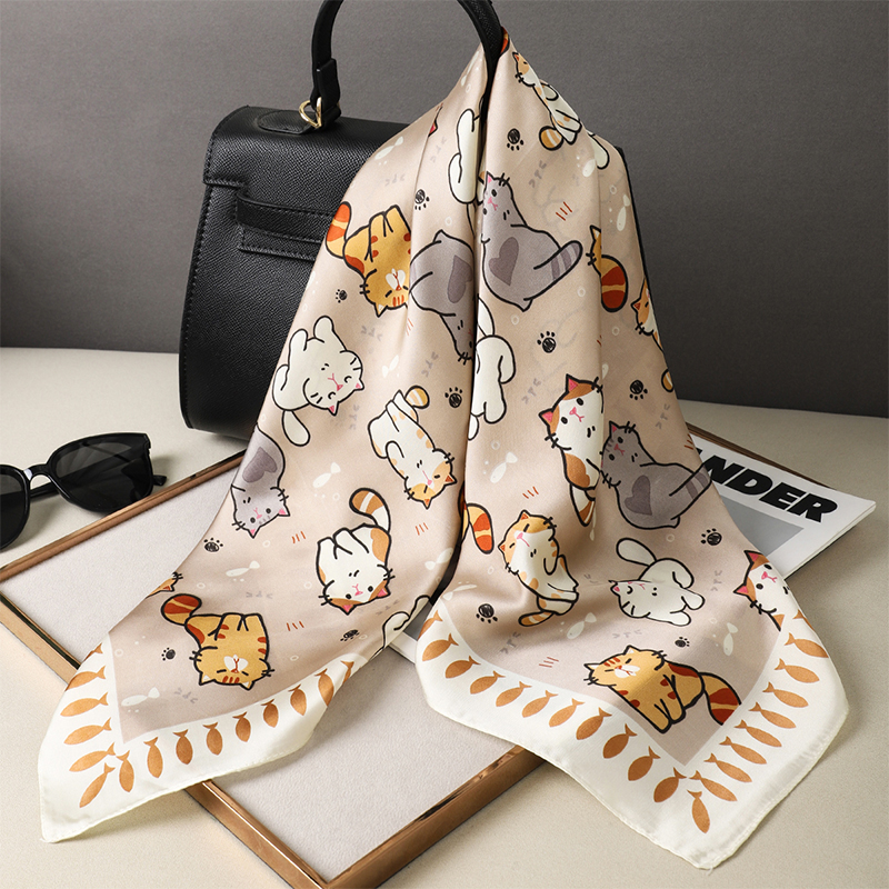 Luxury Silk Shawl Fat Cat Squa - Silk Neck Scarf recension och pris
