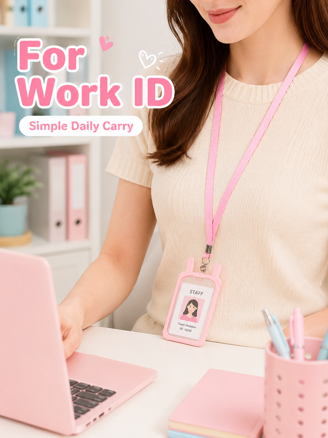 Cute Cartoon Transparent ID Ba - Lanyard Badge Holder recension och pris