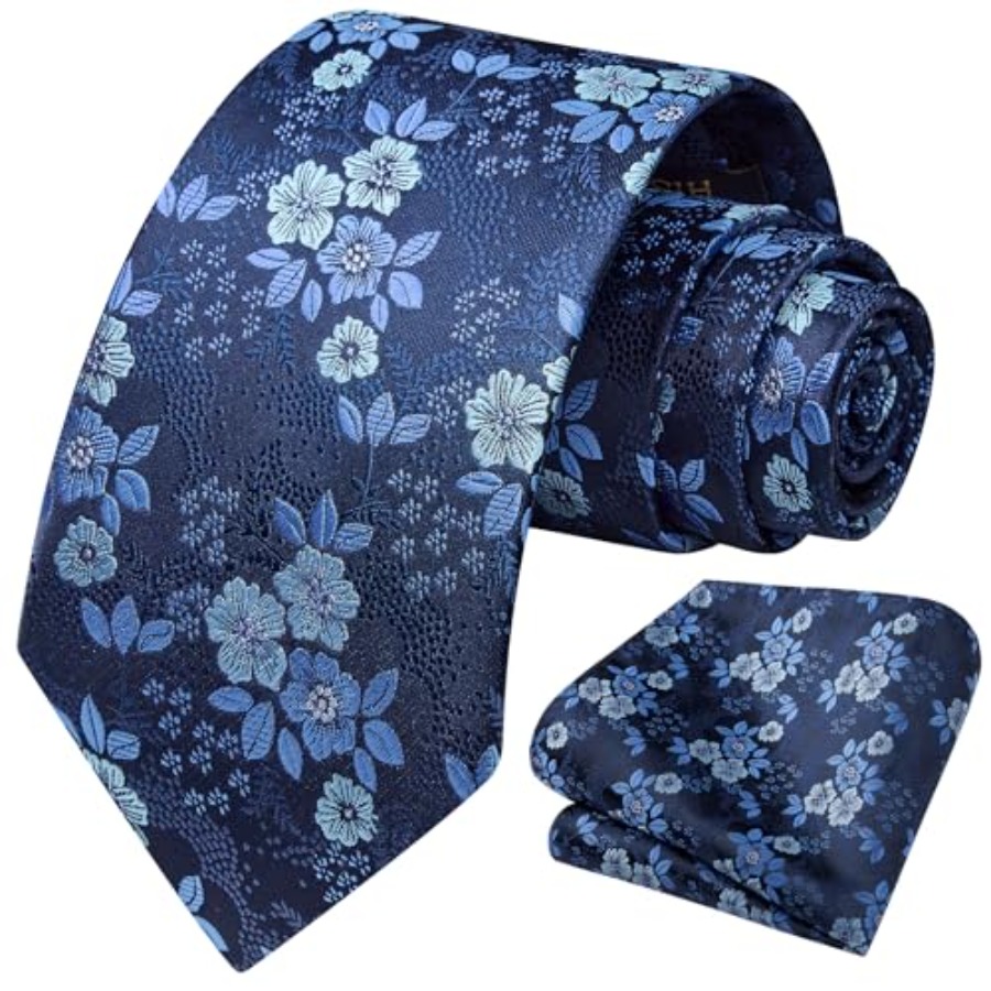 Extra Long Ties for Men Classi - Pocket Square Set recension och pris