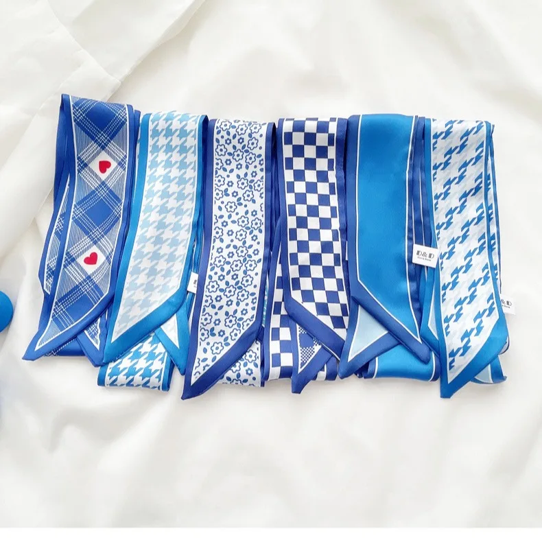 Klein blue silk scarf new chec - Silk Tie Striped recension och pris